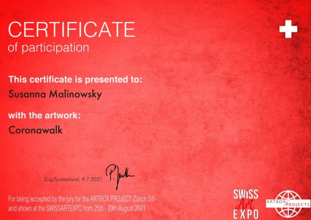 Zertifikat: Coronawalk - Artbox Project